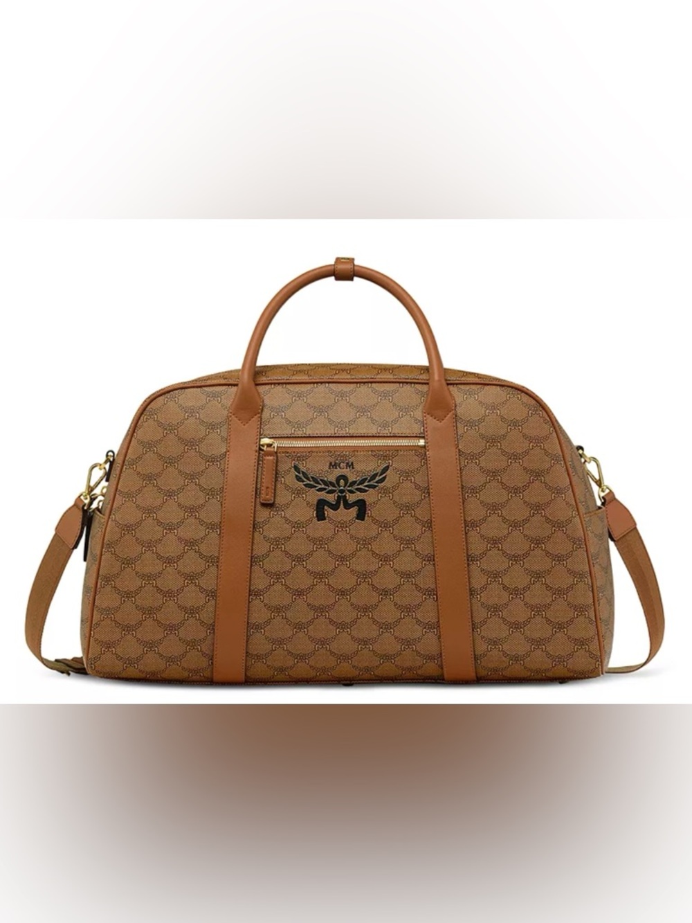 MCM Lauretos XL Ottmar Sports/Duffle/Weekender Bag in Cognac - Picture 3 of 16